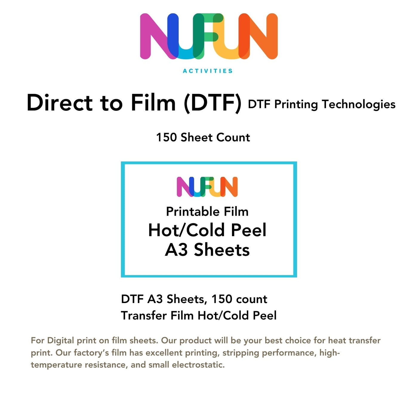 Direct to Film (DTF) - Printable Blank Sheets