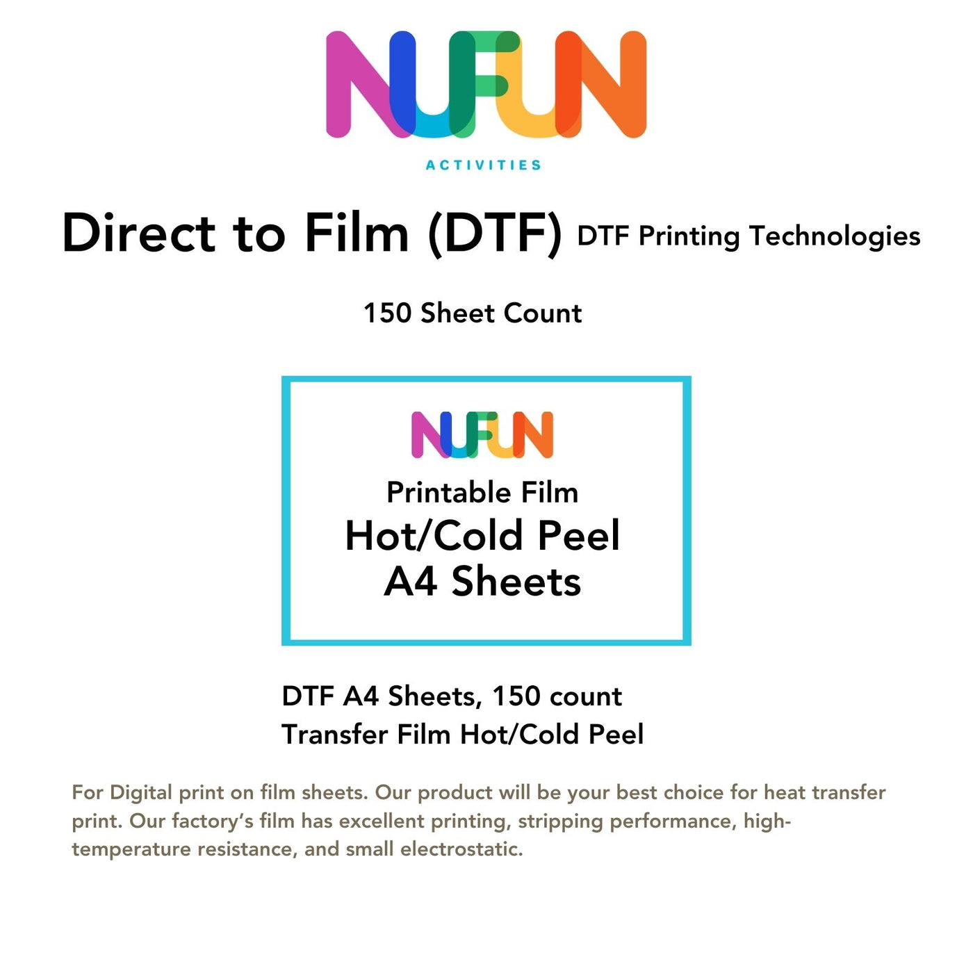 Direct to Film (DTF) - Printable Blank Sheets