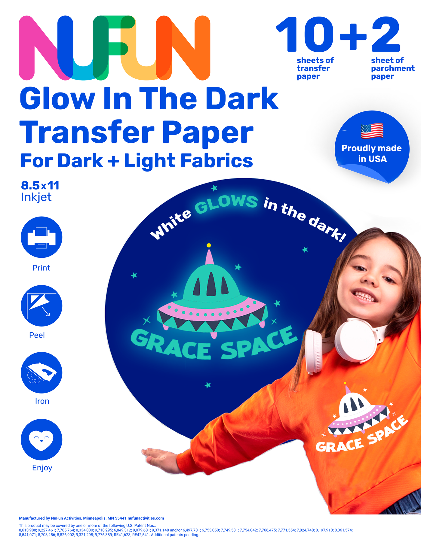 InkJet Printable Glow in The Dark Heat Transfer Paper