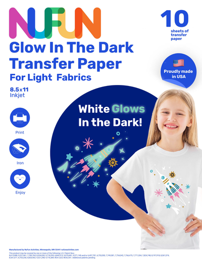 InkJet Printable Glow in The Dark Heat Transfer Paper