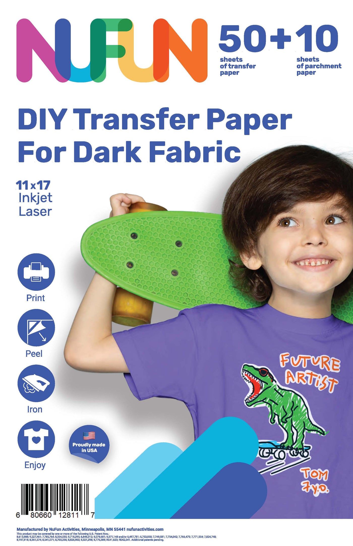 InkJet/Laser Transfer Paper for Dark Fabrics 11"x17"